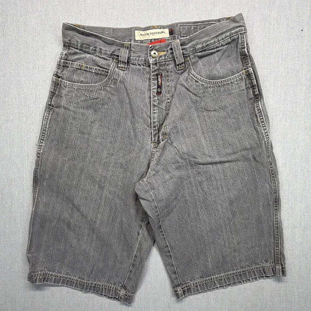 Vintage Willie Esco Jean Shorts Mens 32 Black Denim Skater Hip Hop‎ Urban Baggy